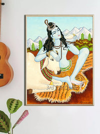 Shiva & Nandi in Himalayas – Fine Art Print